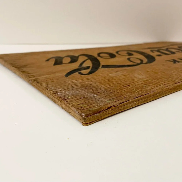Coca Cola Plywood Advertisement Wooden Ad Drink Coke 19.25 x 10  in Sign - Picture 13 of 15